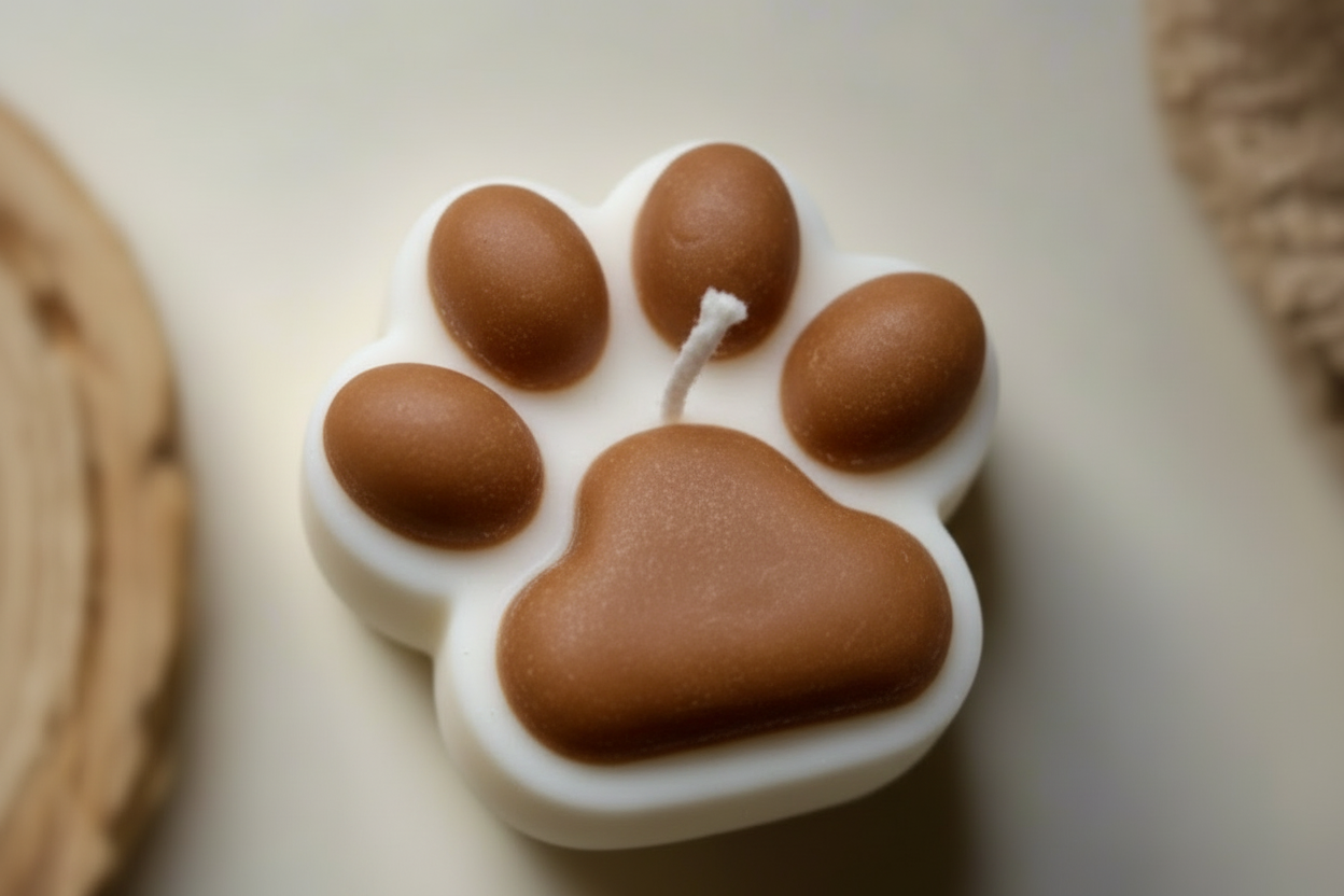 Paw Print Candle