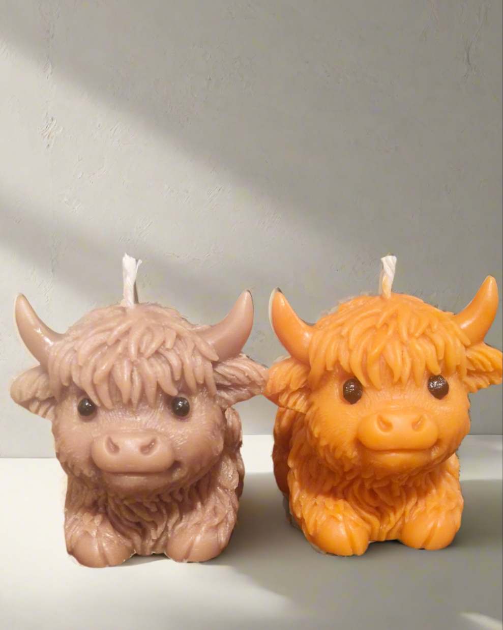 Laying Down Highland Cow Candle