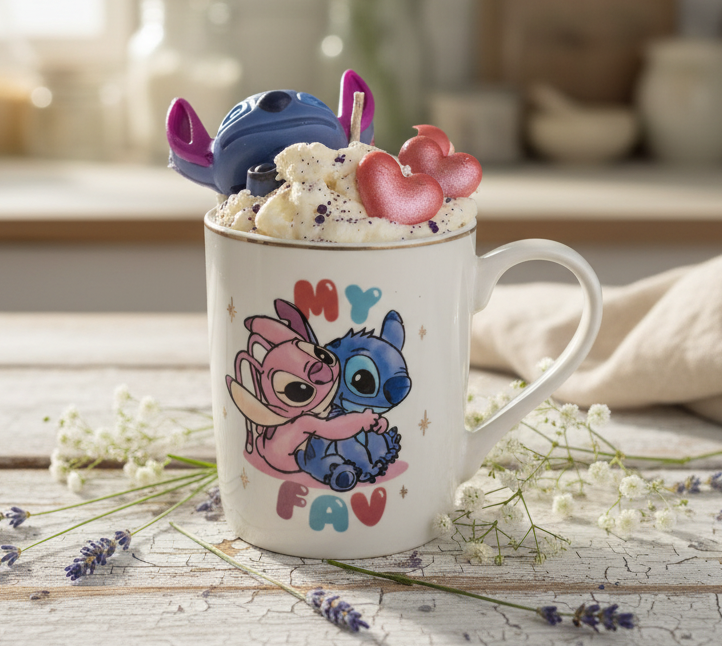 Blue Alien Mug Candle