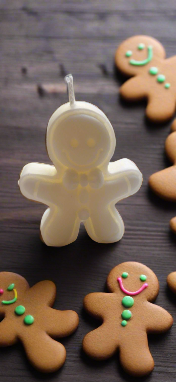 Gingerbread Man Candle