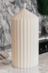 Striped column Pillar Candle