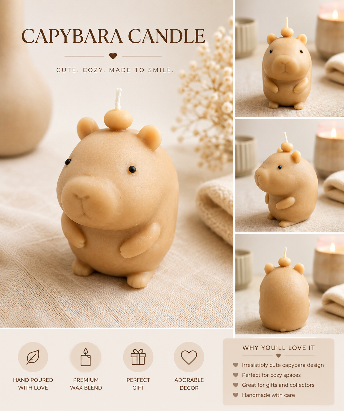 Capybara Candle
