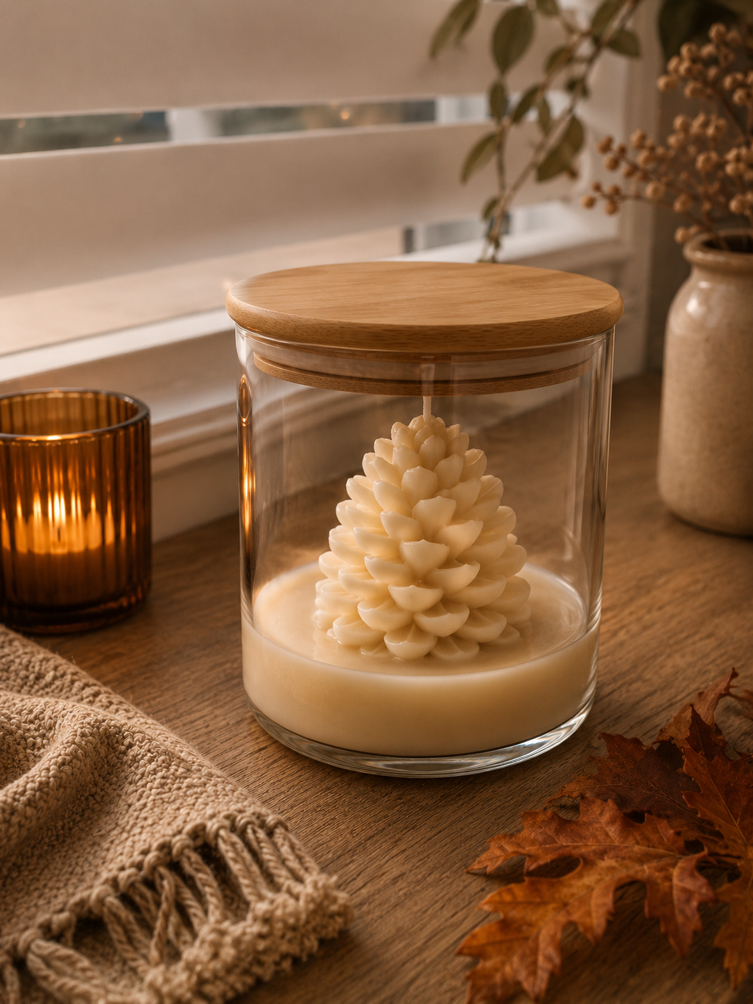 Pinecone Jar candle