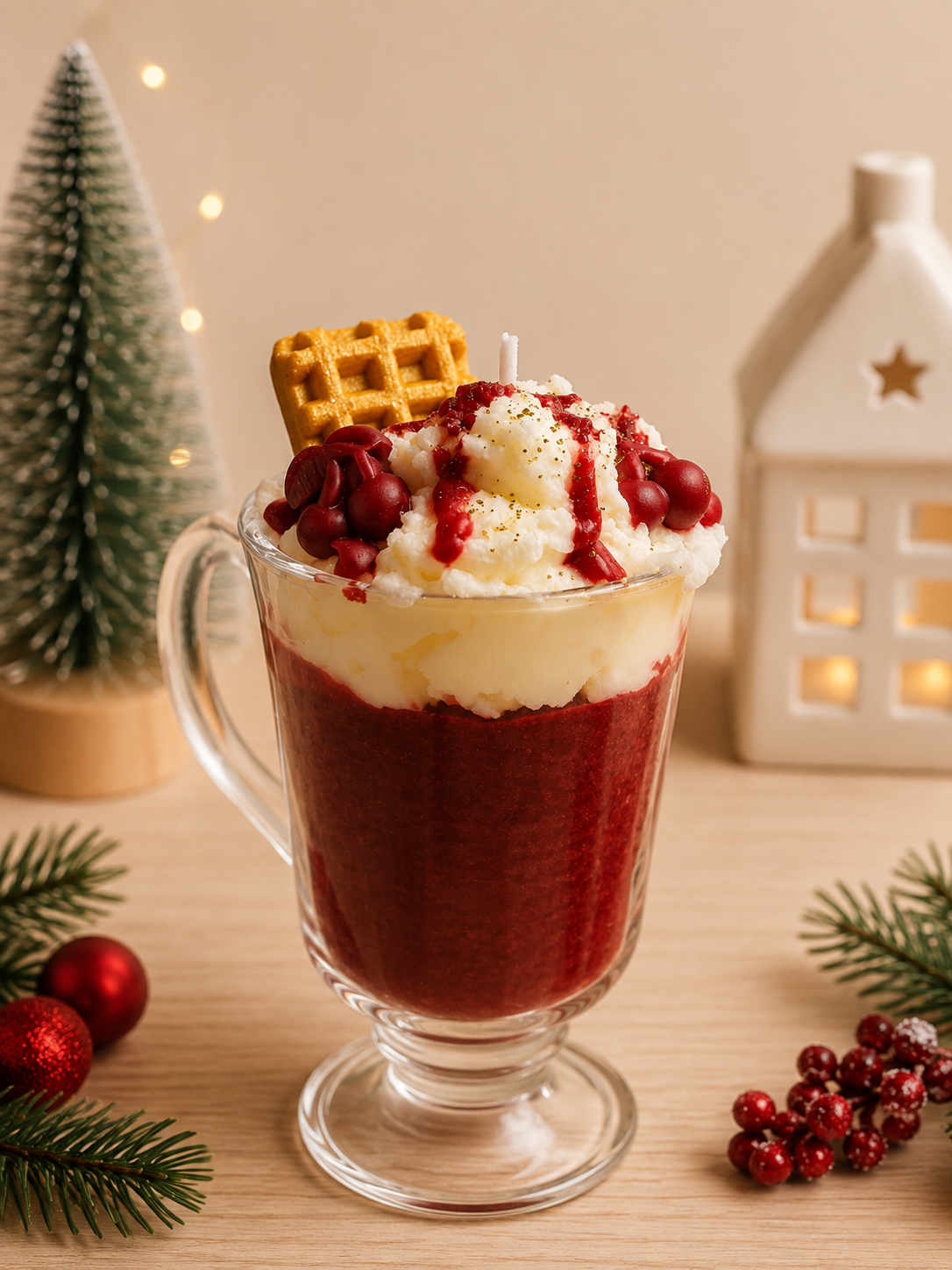 Black Forest Christmas Mug Candle – Festive Scented Candle