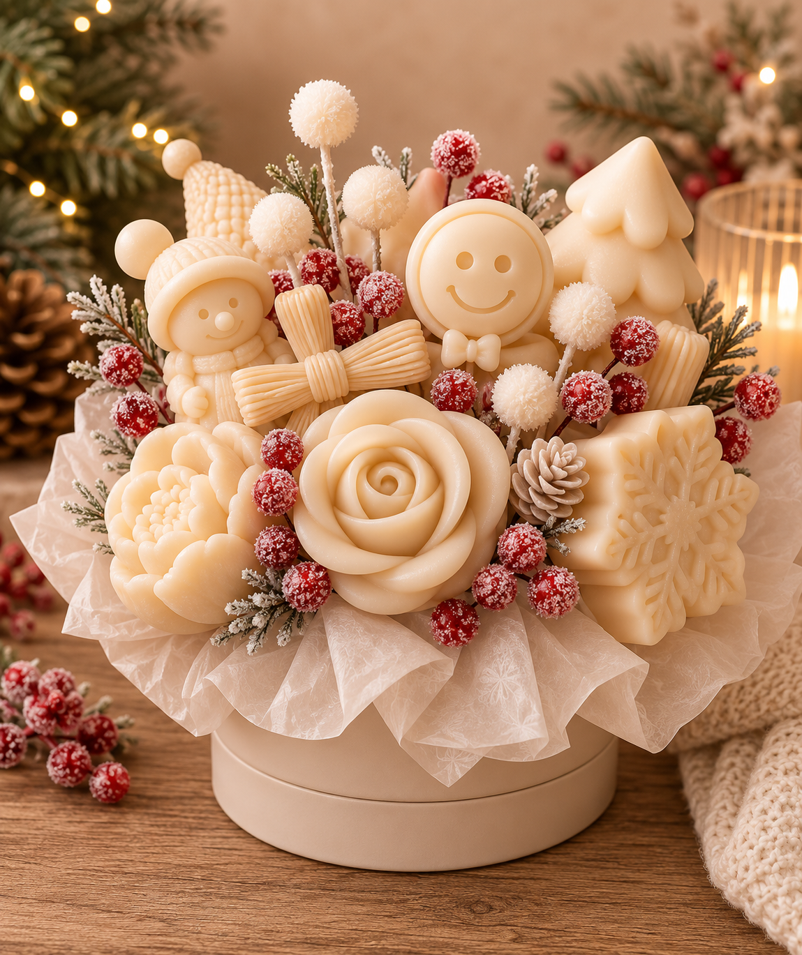 Christmas Wax Melt Bouquet – Festive Scented Christmas Gift