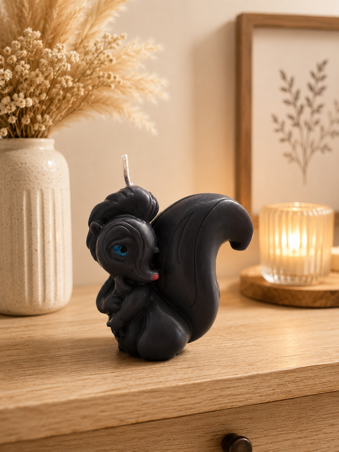 Bambi Inspired Flower Skunk Candle