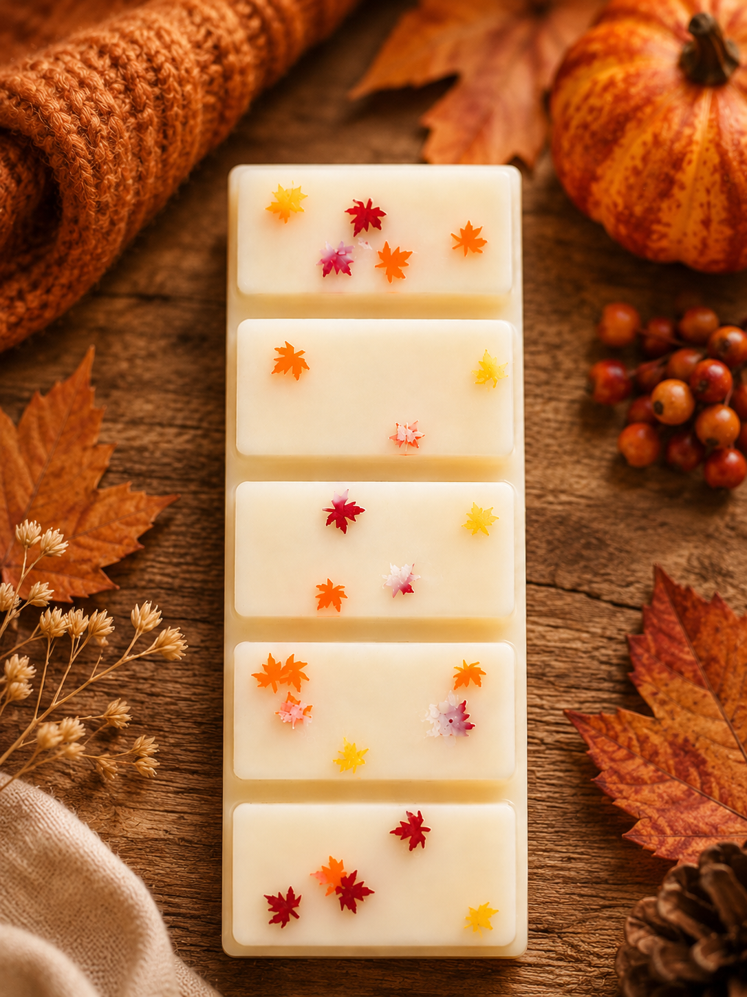 Autumn Leaves Wax Melt Snap Bar | Handmade Autumn Wax Melts | Serene Glow Home Fragrance