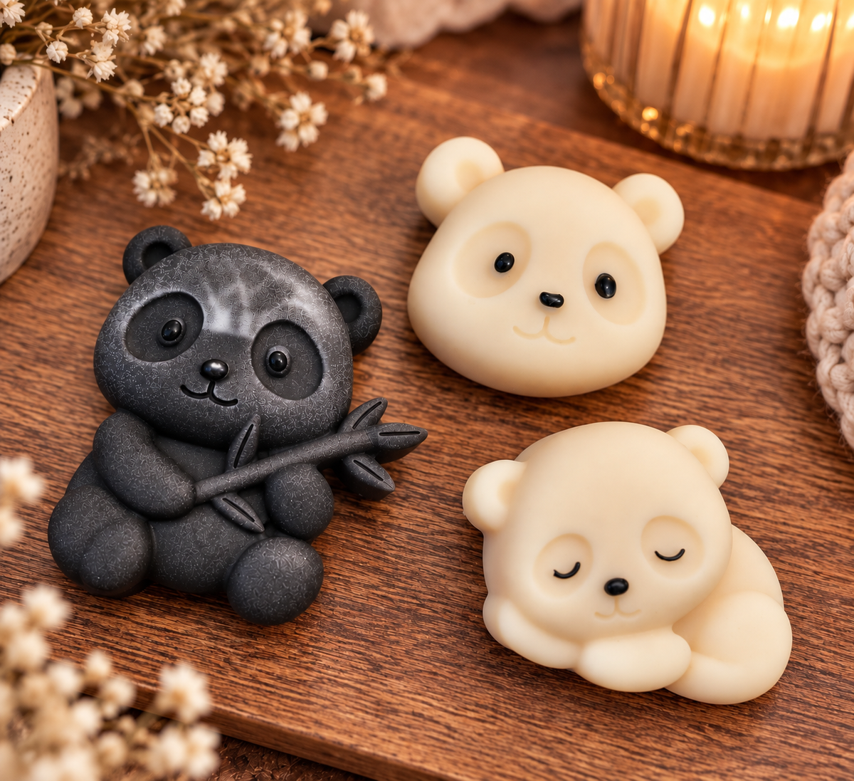 Cute Panda Wax Melts – Handmade Scented Wax Melts