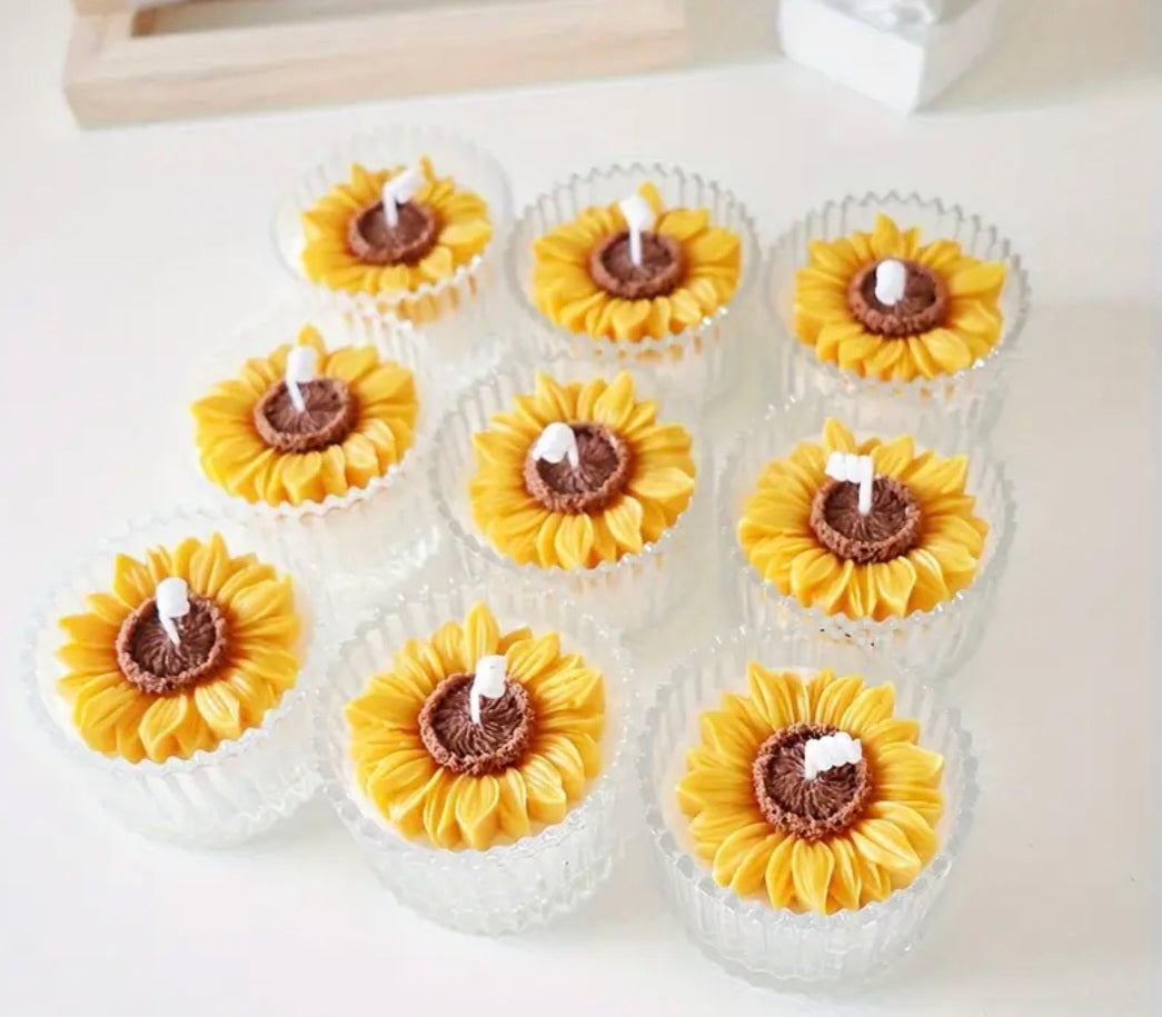 Sunflower Glass Jar Candle