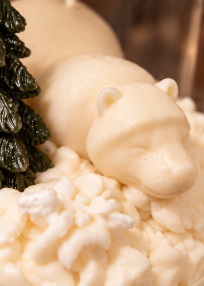 Polar Bear Hug | Handmade Christmas Polar Bear Candle