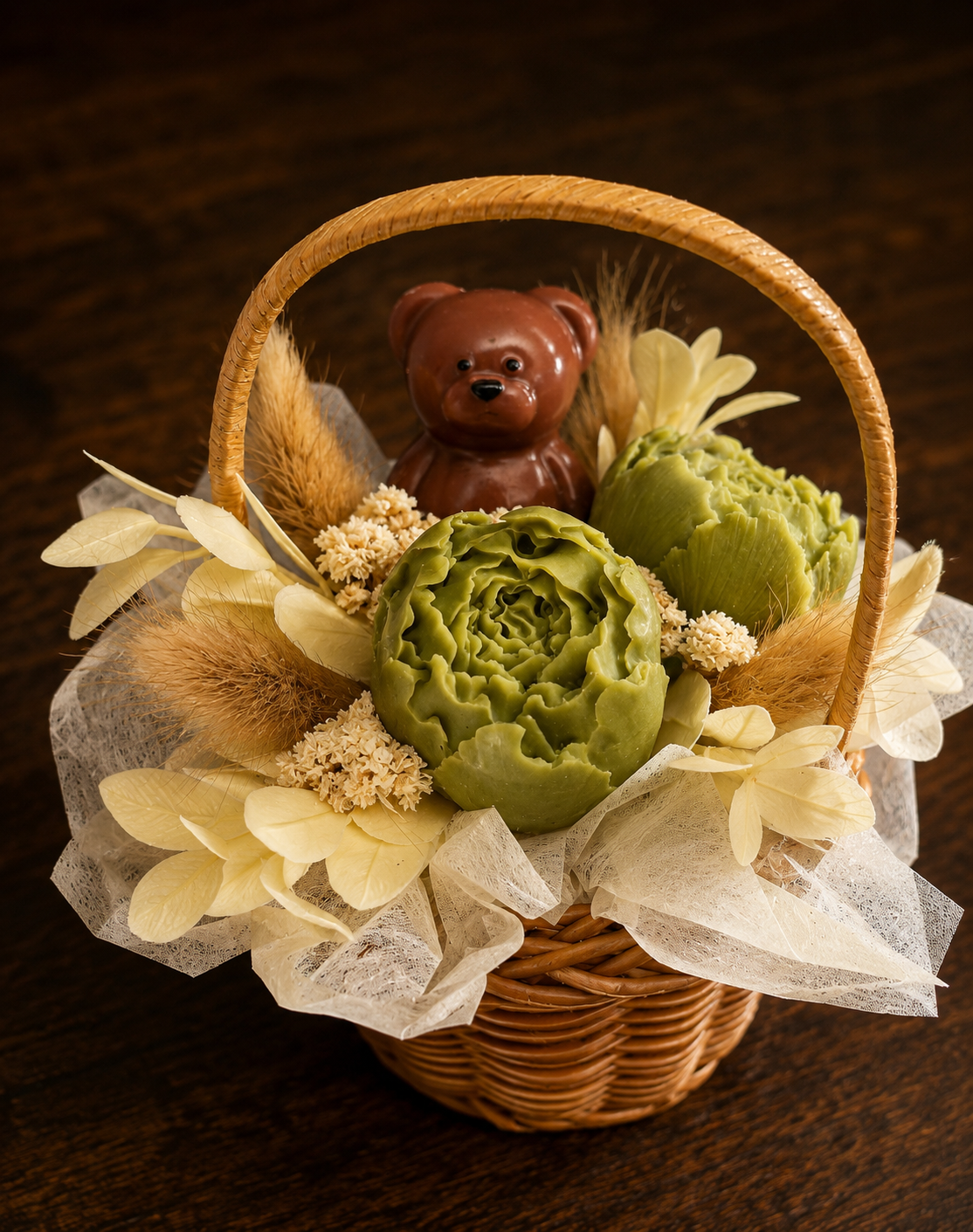 Bear Basket scented wax Bouquet
