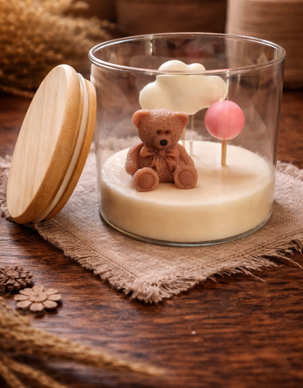 Teddy’s Little Dream Candle 🧸☁️
