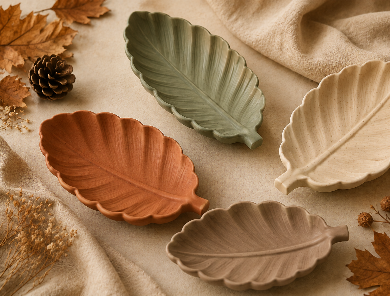 Handmade Leaf Trinket Tray | Choose Your Colour