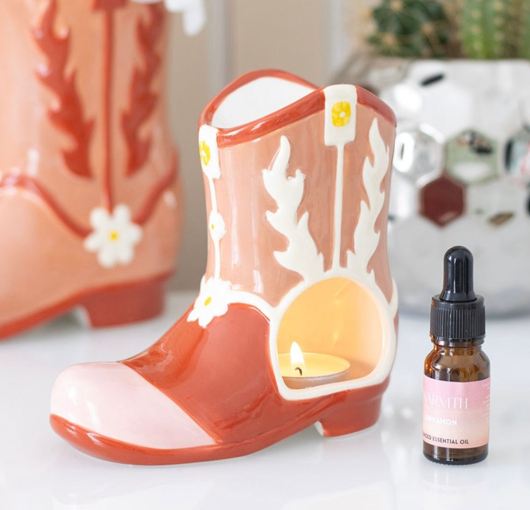 Cowgirl Boot Tealight Burner