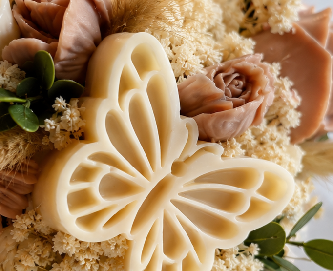Flower Bouquet Scented Wax Keepsake Frame
