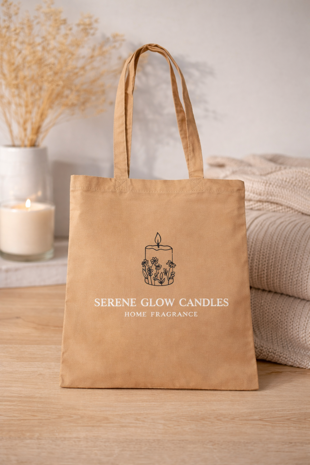 Serene Glow Candles Branded Tote Bag