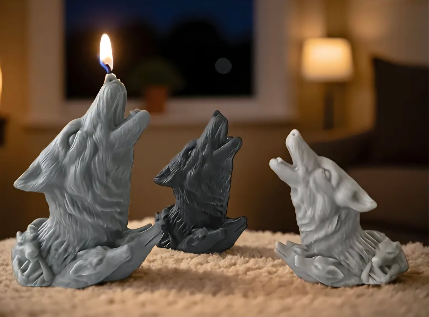 Howling Wolf Candle