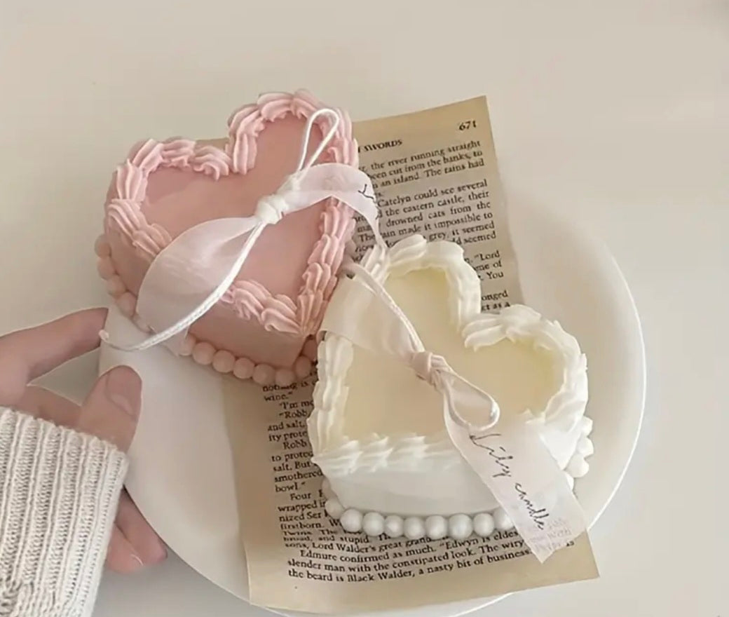 Heart Cake Candle