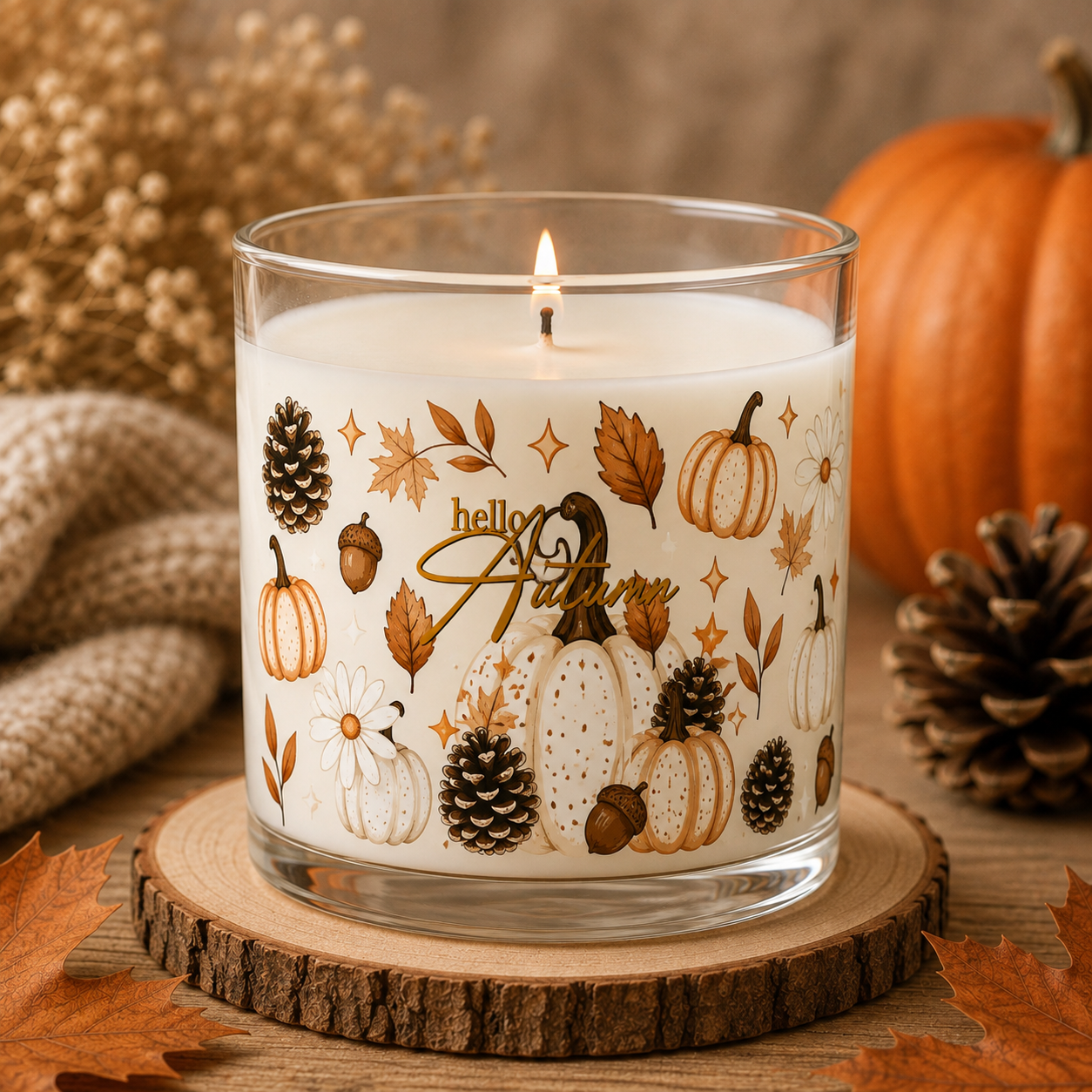Hello Autumn Candle – 30cl Autumn Scented Candle
