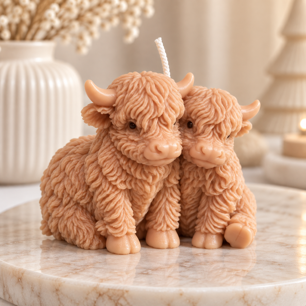 Highland Cow Duo Candle
