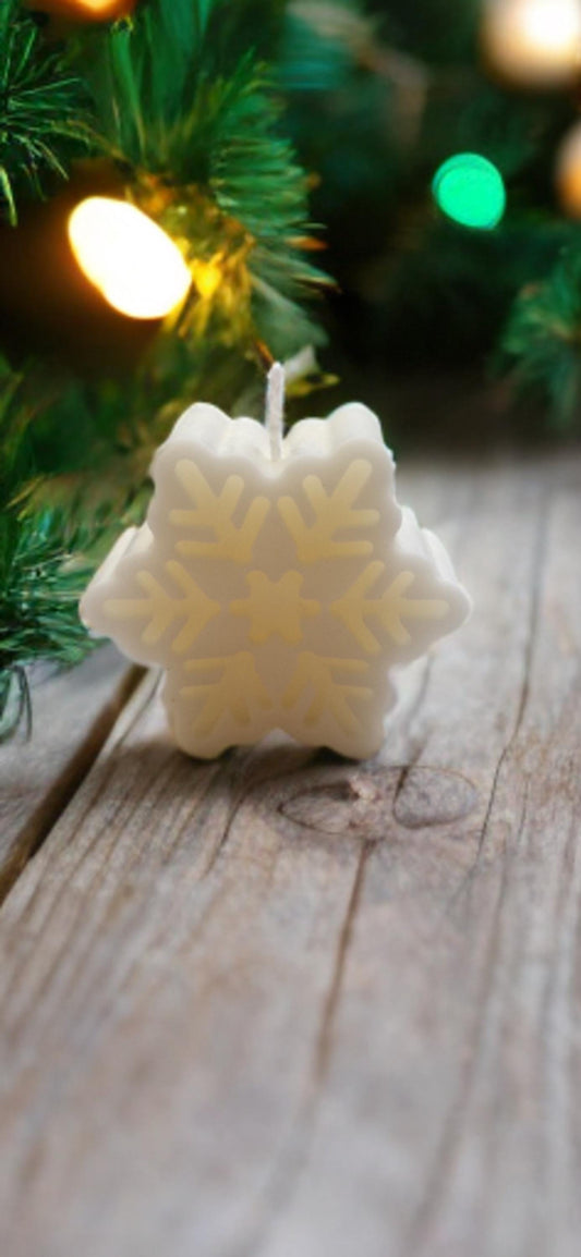 Festive Snowflake Candle