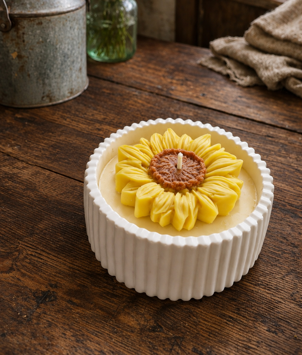 Sunflower Candle – Handmade Decorative Scented Candle