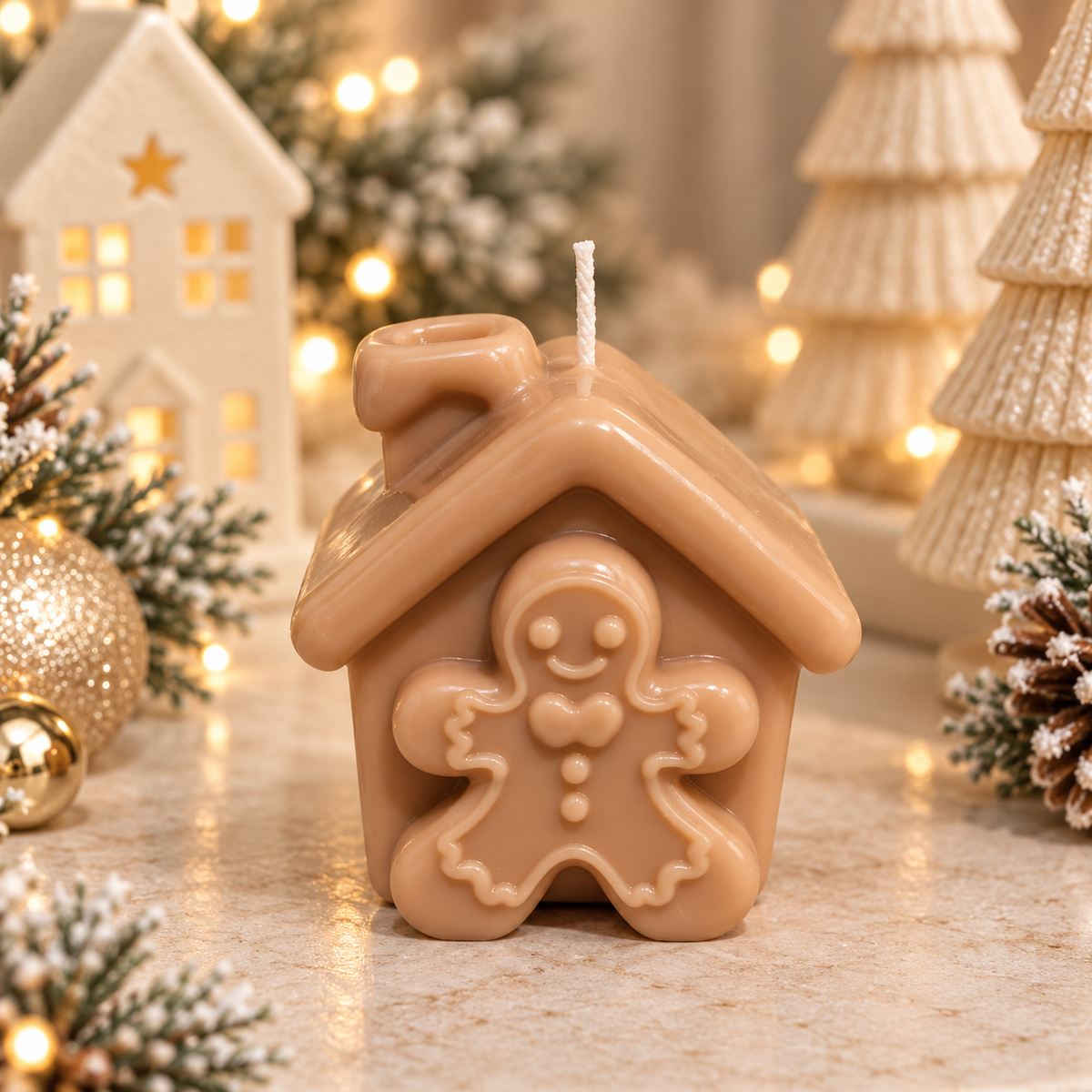 Gingerbread House Candle