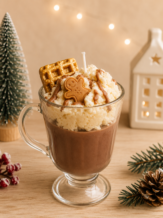 Gingerbread Waffle Mug Candle – Christmas Scented Candle
