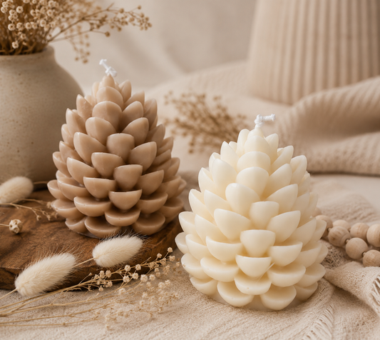 Handmade Pinecone Candle | Decorative Wax Candle | Serene Glow Home Fragrance