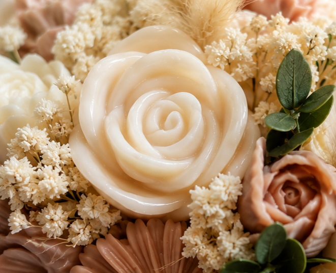 Flower Bouquet Scented Wax Keepsake Frame