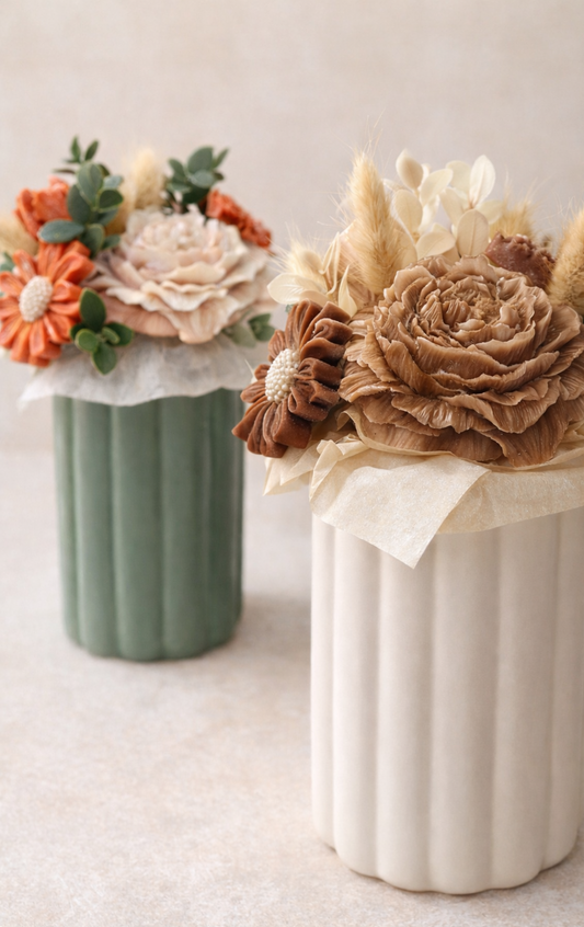 Tall vase candle Bouquet