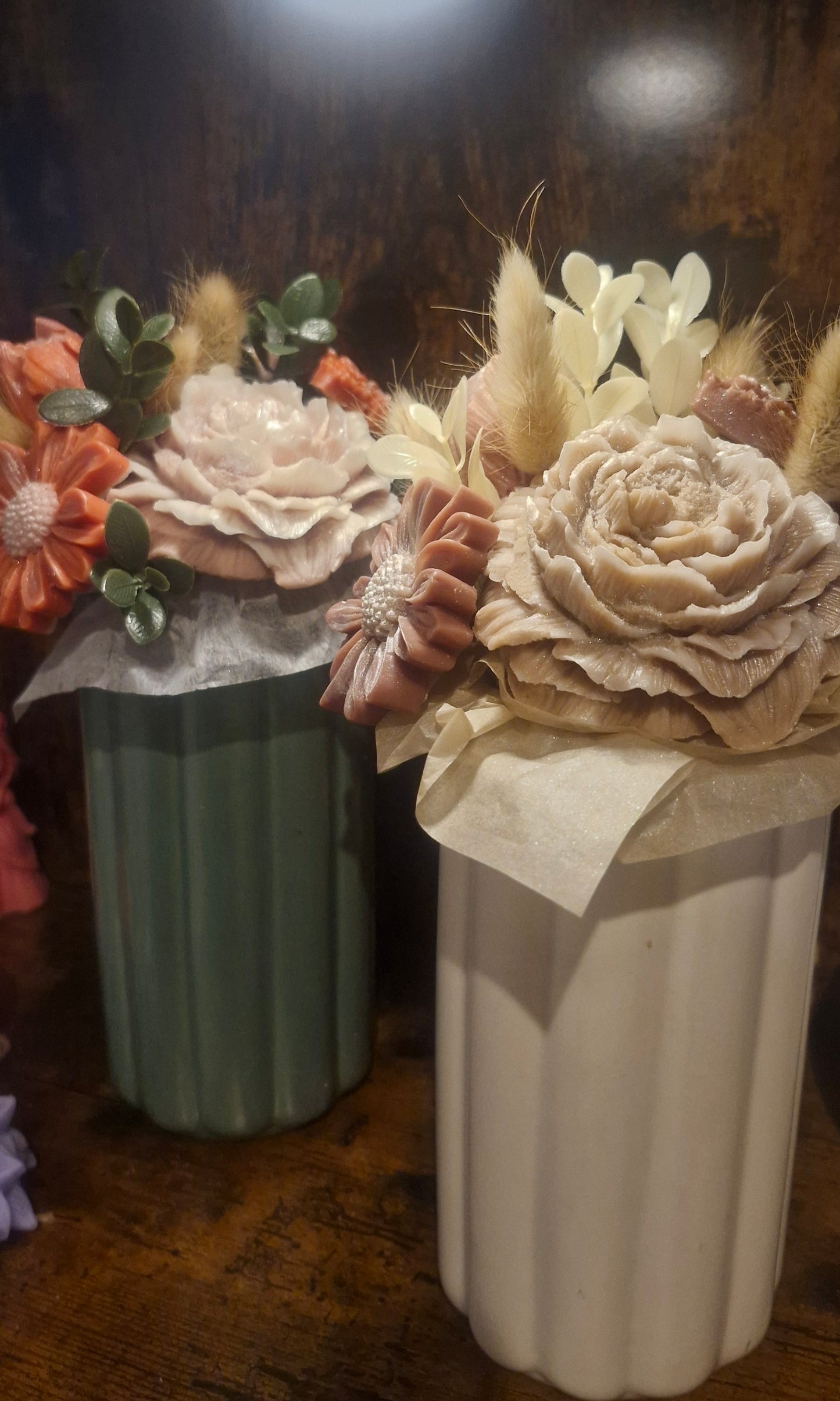 Tall vase candle Bouquet