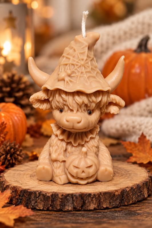 Halloween Highland Cow Candle