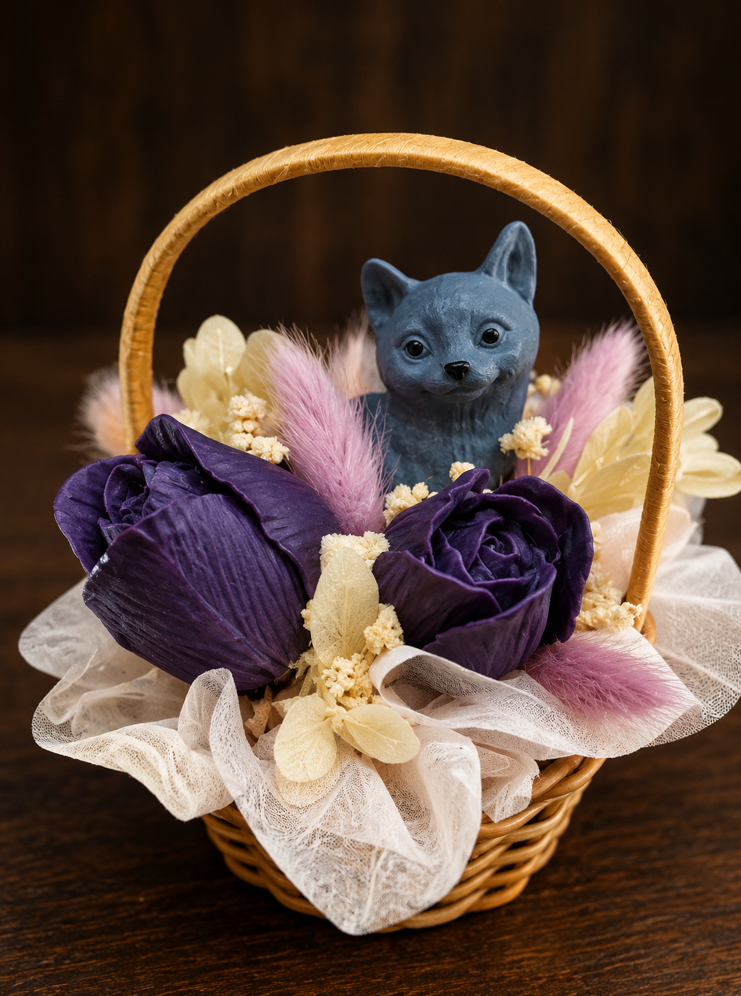 Cat Basket scented wax Bouquet