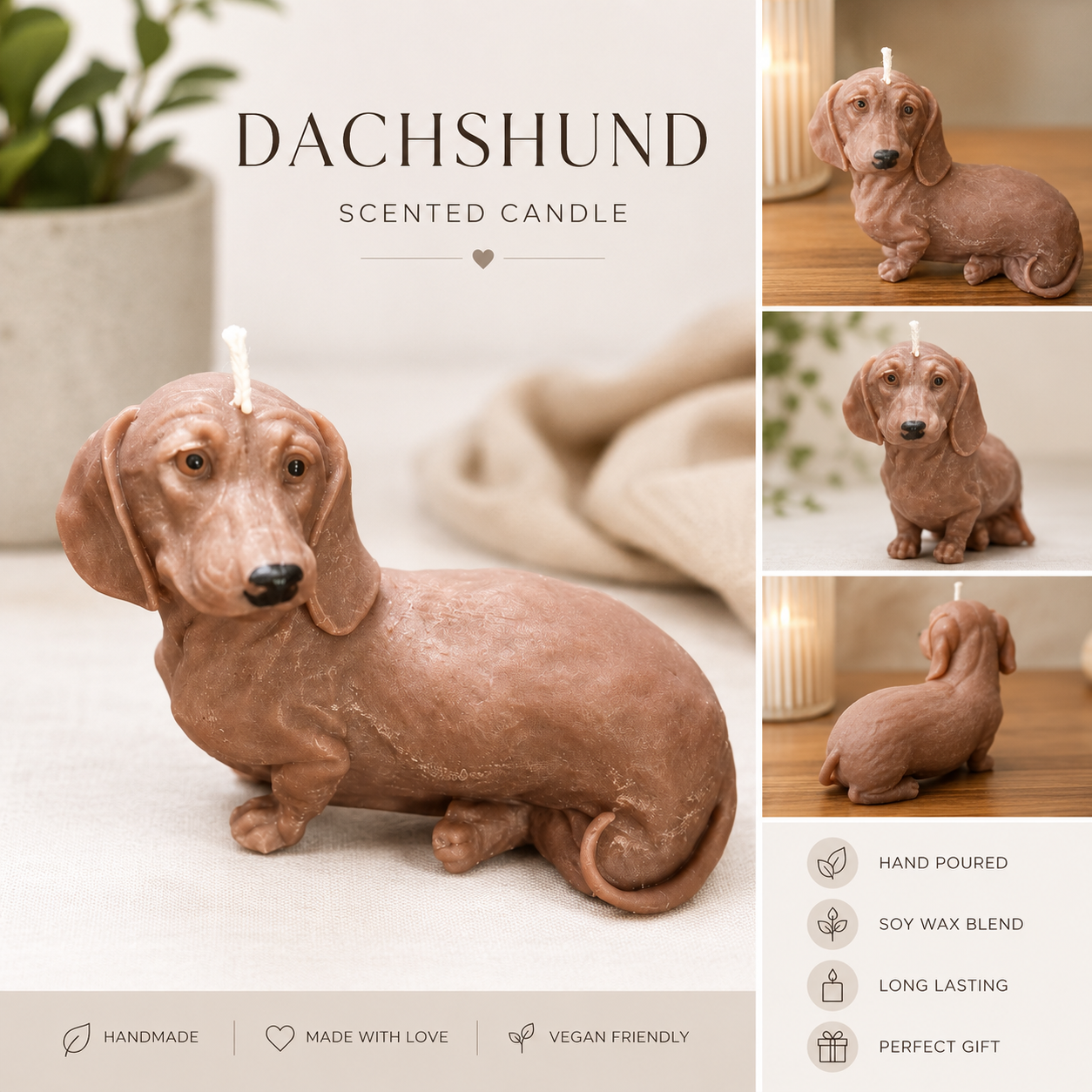 Dachshund Candle – Cute Sausage Dog Gift