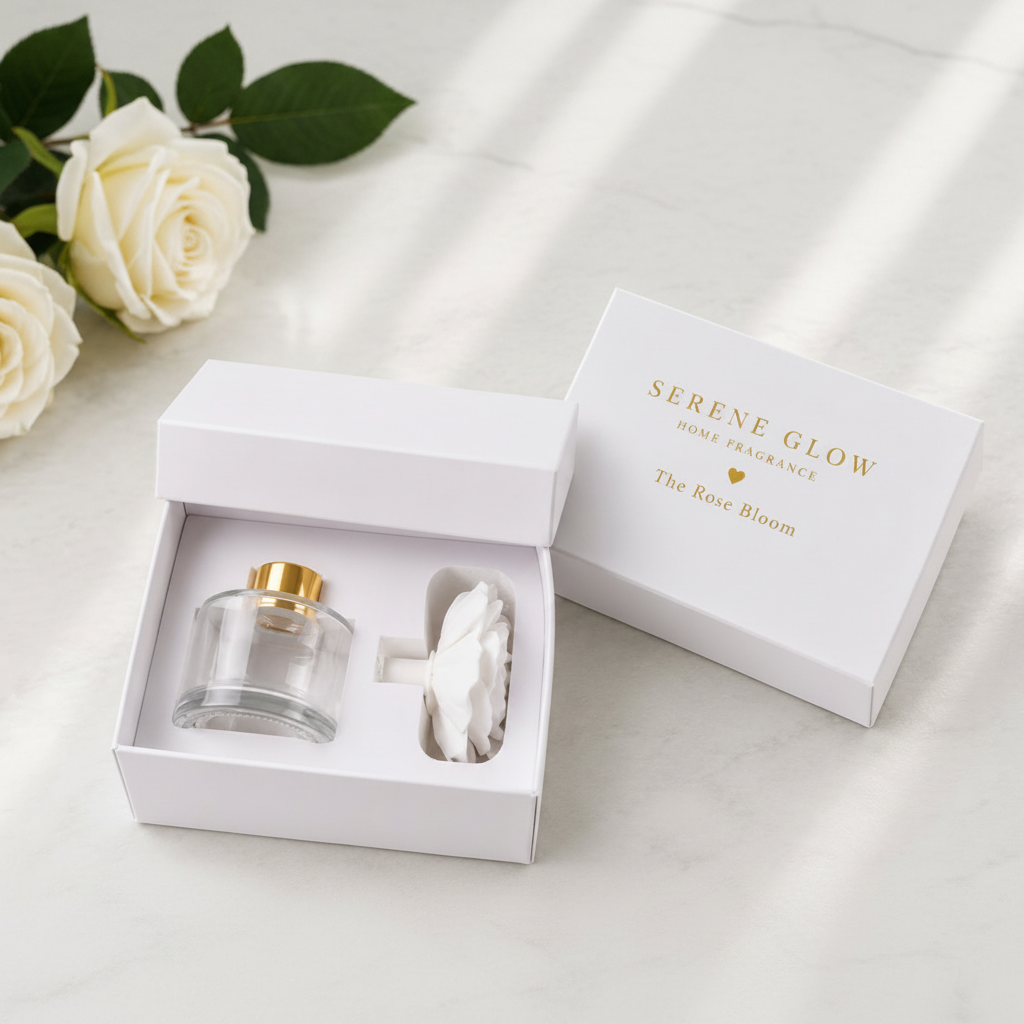Rose Bloom Reed Diffuser 100ml | Luxury Home Fragrance | Serene Glow