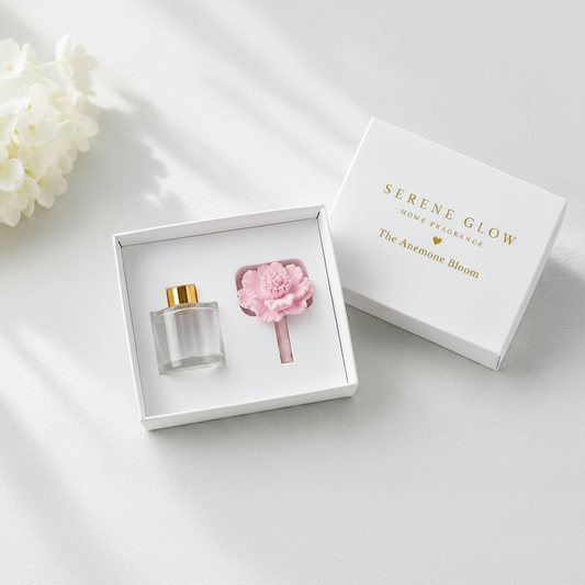 Pink Anemone Bloom Reed Diffuser 50ml | Luxury Flower Diffuser | Serene Glow