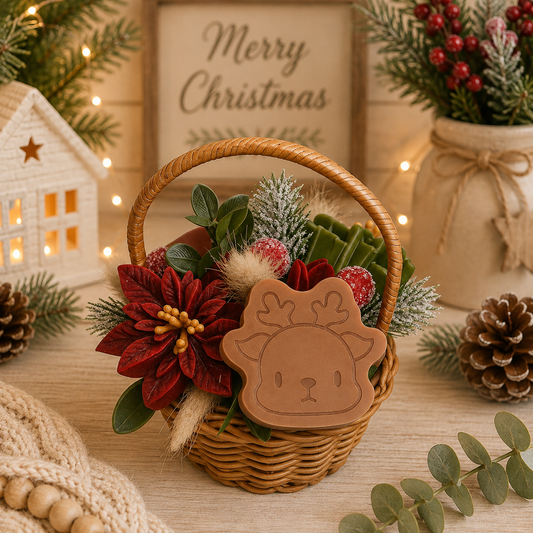 Christmas Wax Melt Bouquet Basket – Festive Scented Gift