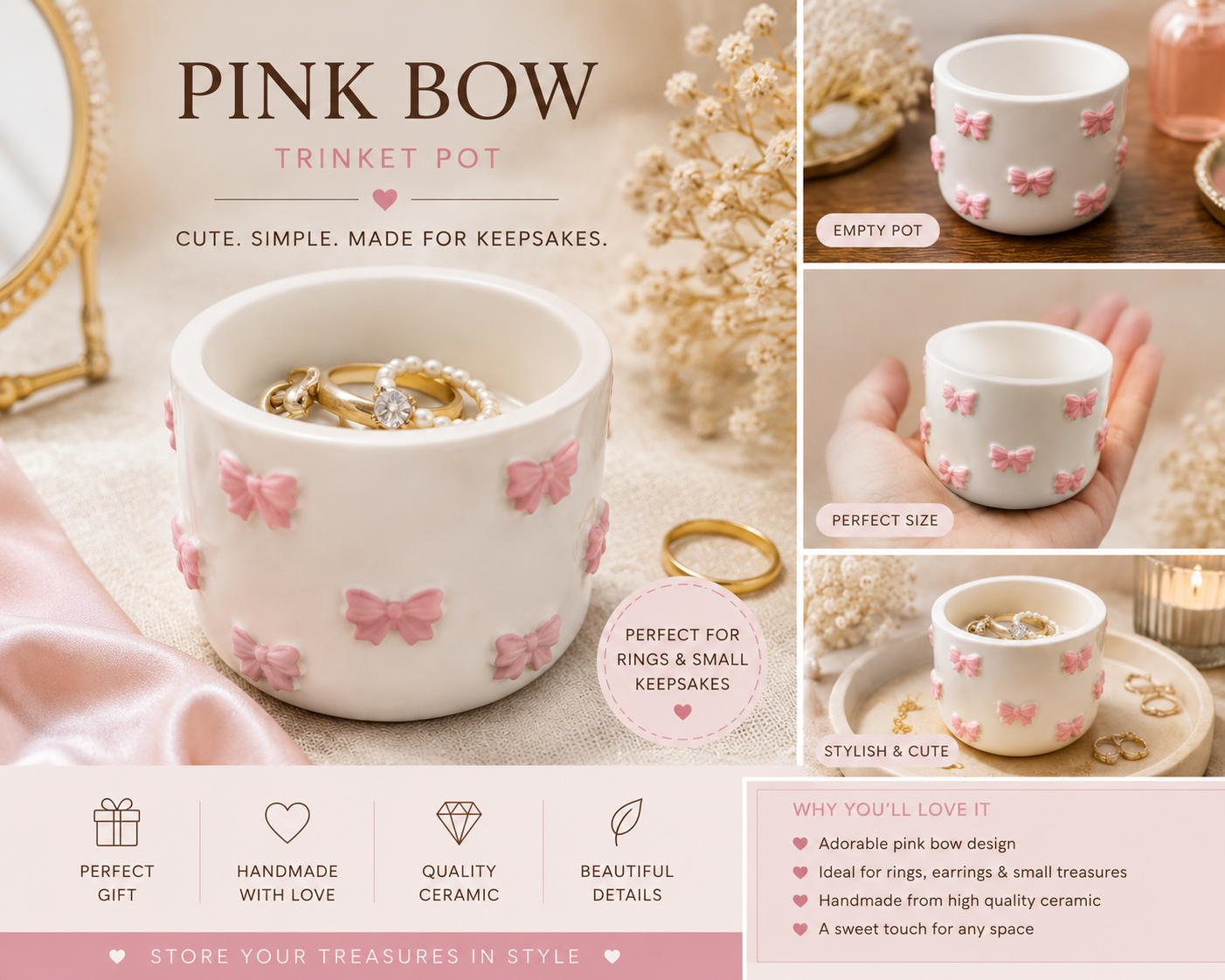 Bow Trinket Pot