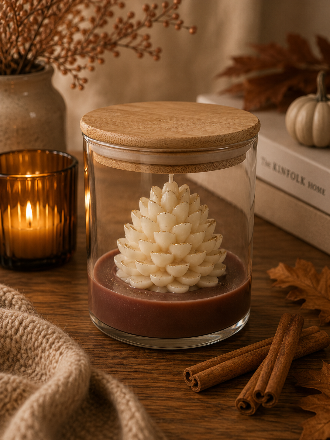 Pinecone Jar candle
