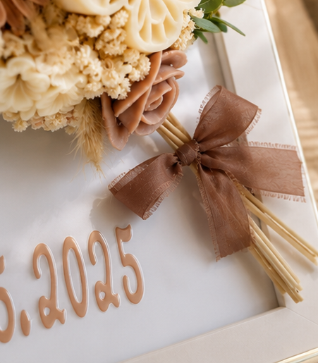 Flower Bouquet Scented Wax Keepsake Frame
