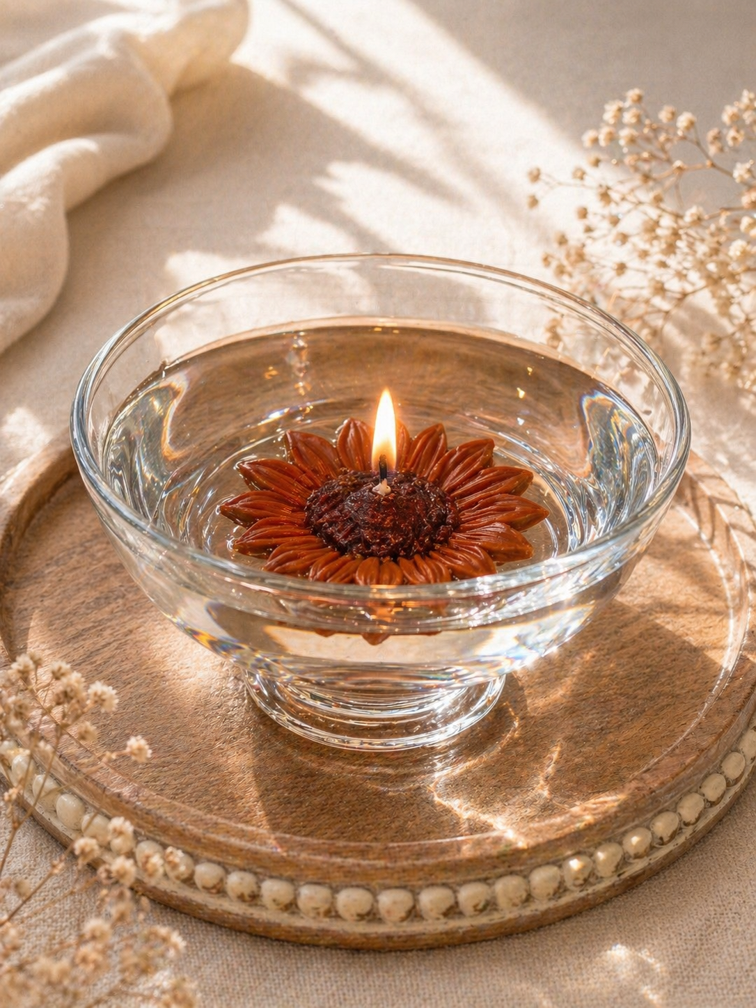 Floating Candle and Glass Bowl Bundle