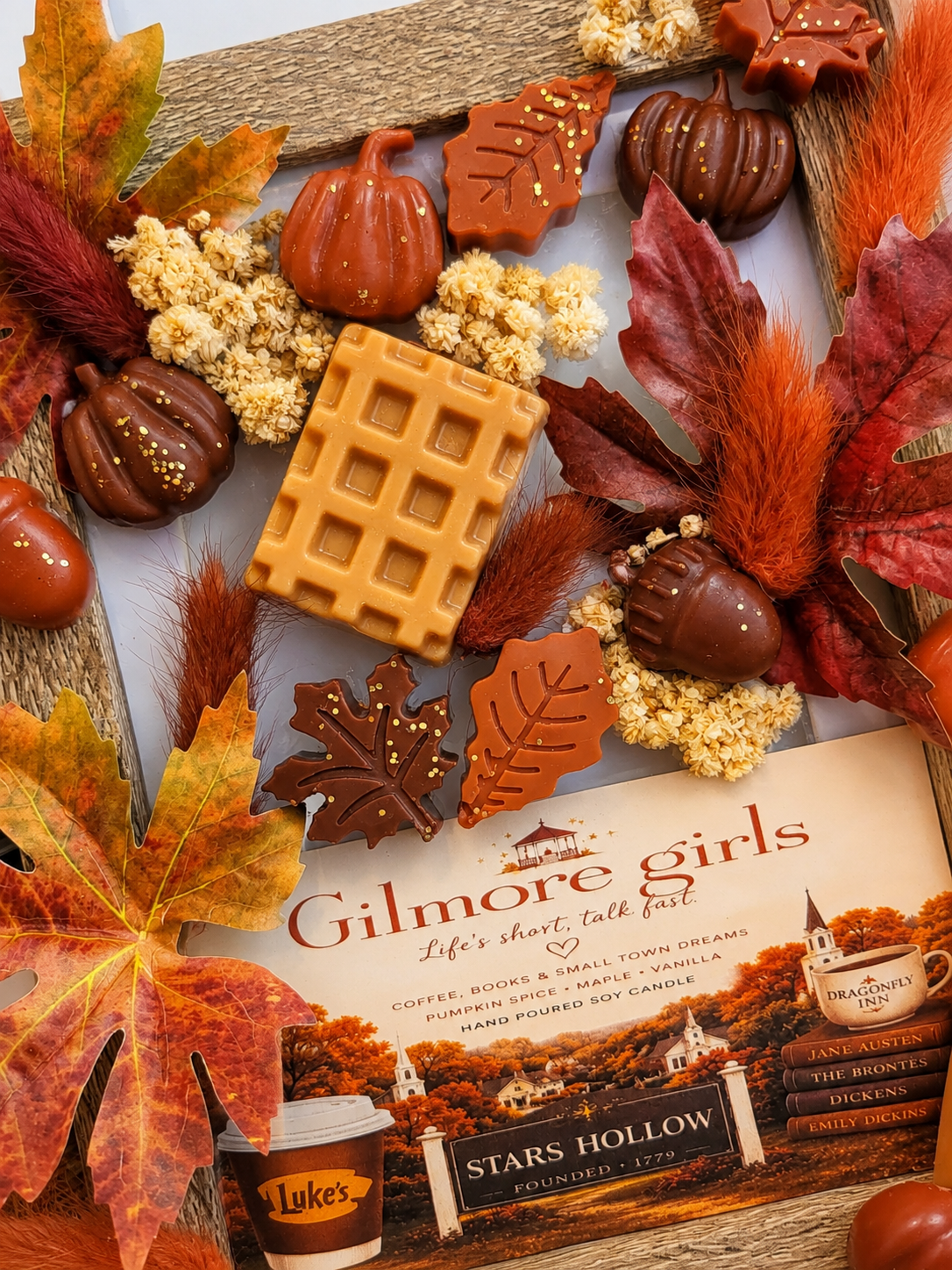 Gilmore Girls Stars Hollow Inspired Autumn Wax Melt Frame – Handmade Cosy Fall Home Décor