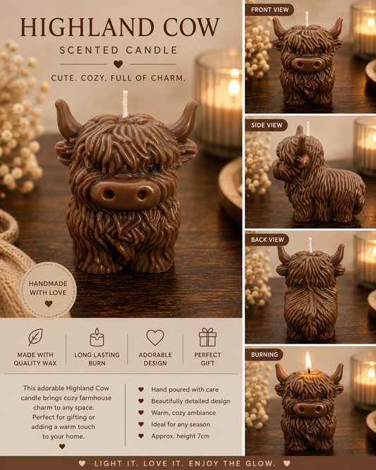 Hamish the Highland Cow Candle