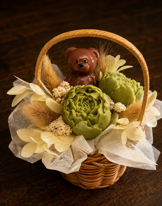 Bear Basket scented wax Bouquet