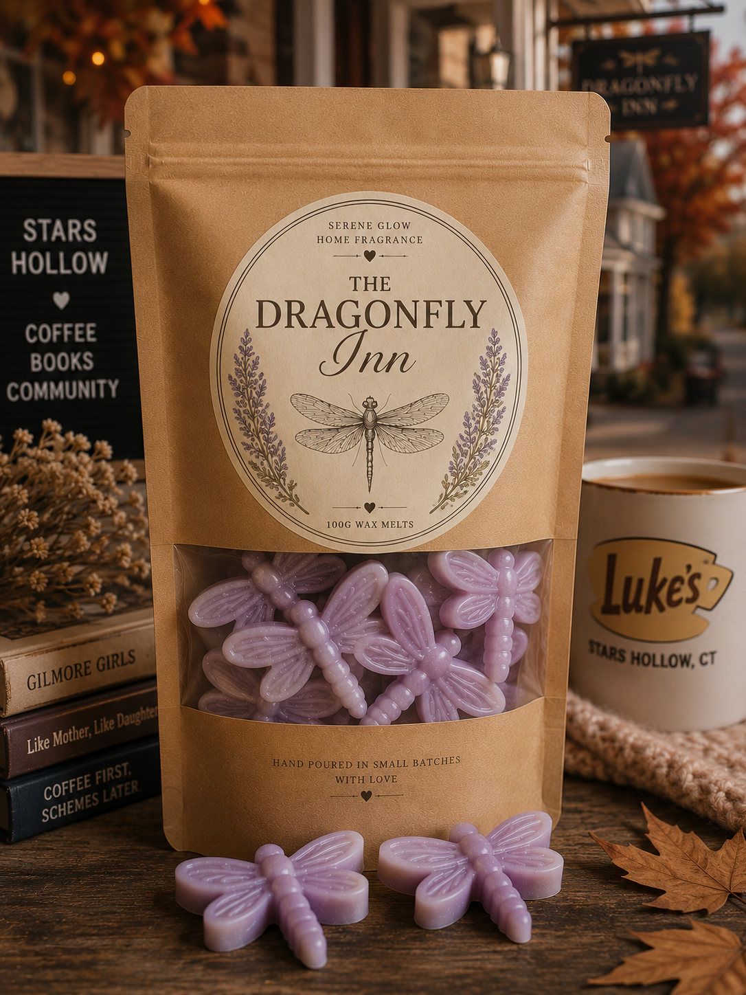 The Dragonfly Inn Wax Melts | White Musk & Golden Maple | 100g