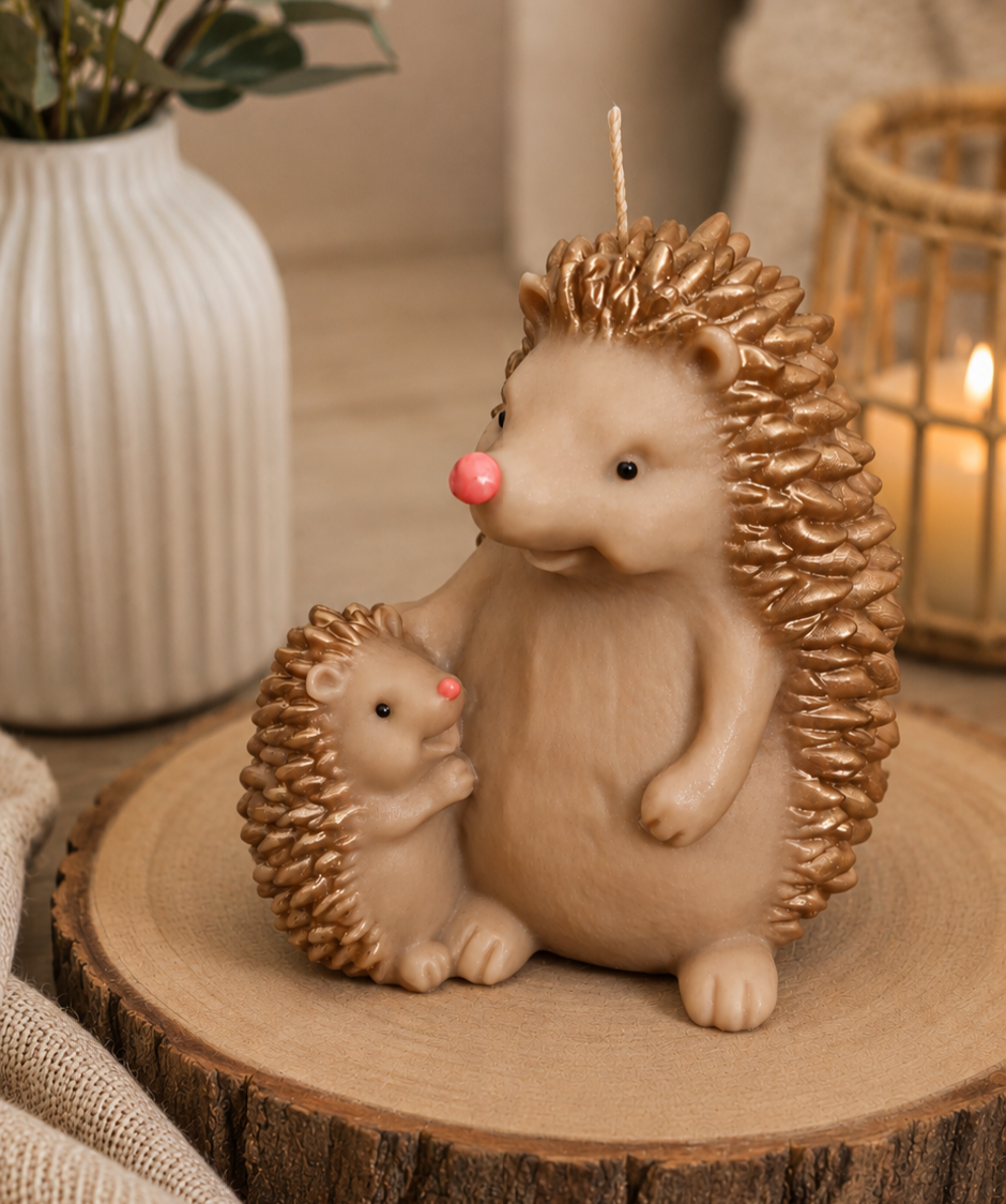 Hedgehog Hug Candle