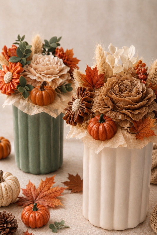 Autumn Wax Bouquet – Handmade Wax Flower Home Fragrance Gift | Serene Glow Home Fragrance