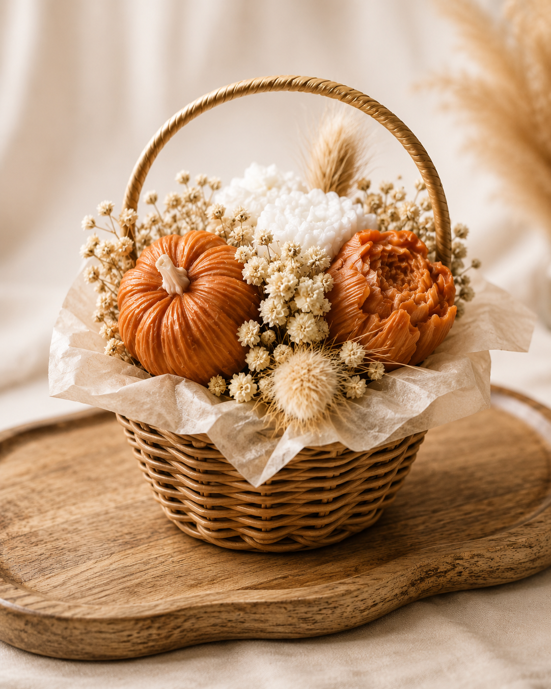 Autumn Wax Melt Bouquet Basket | Handmade Autumn Gift