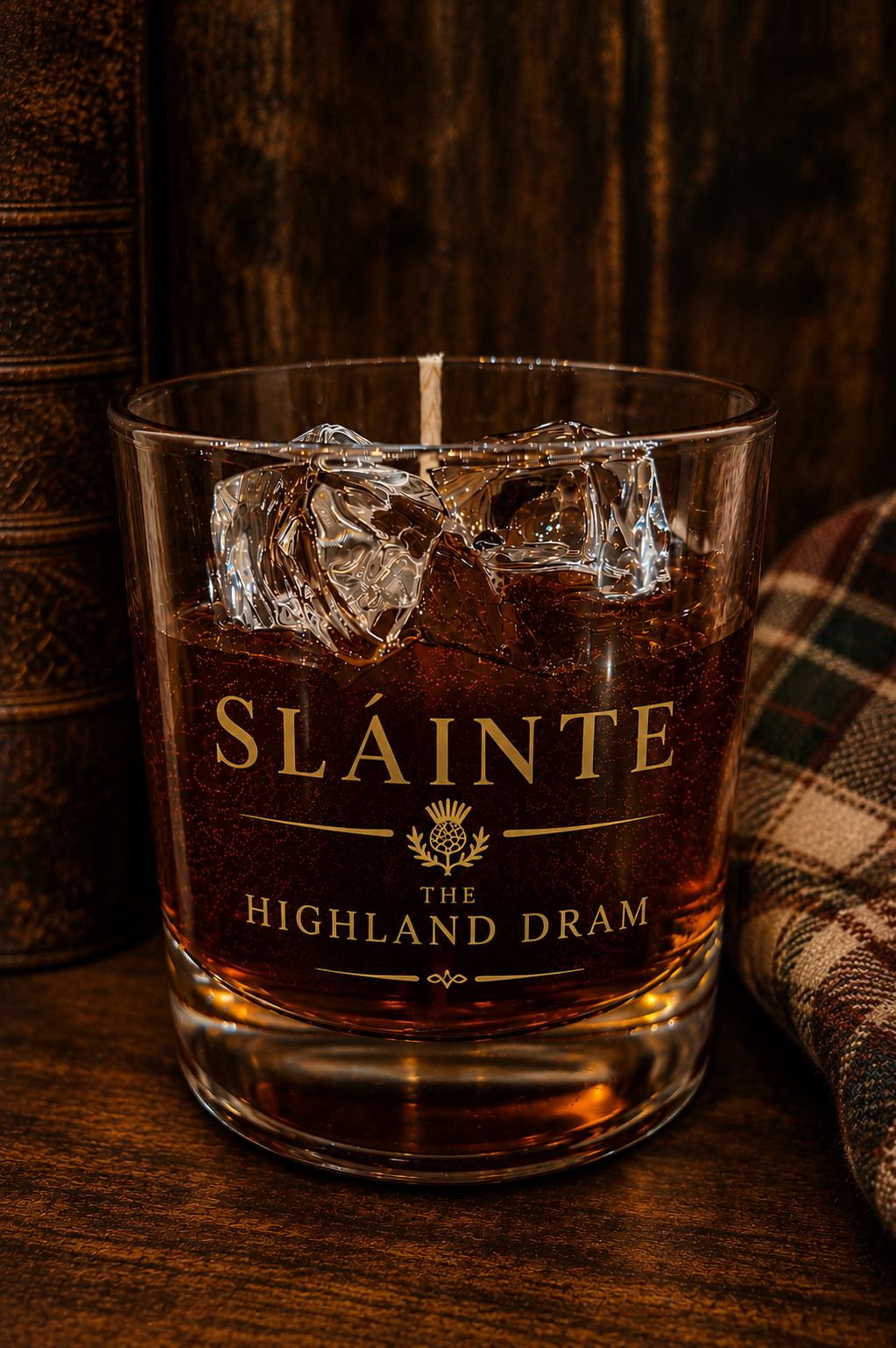 Slàinte – The Highland Dram Whisky Gel Wax Candle | Serene Glow Home Fragrance